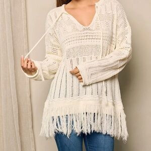 WOMEN'S LONG SLEEVE V-NECK TUNIC TOP